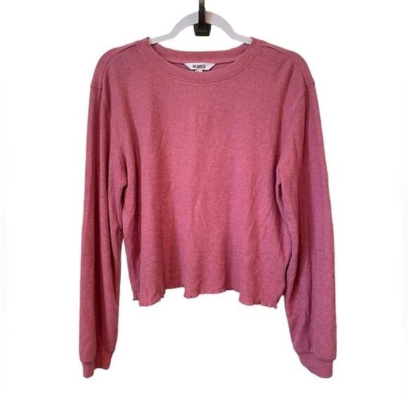 BB DAKOTA Pink Ribbed Lounge Sweater EUC Size Large $45 MSRP - Picture 2 of 9